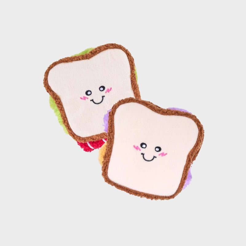 Jouets de fouille et d'occupation pour chien en forme de sandwich de la marque Zippypaws