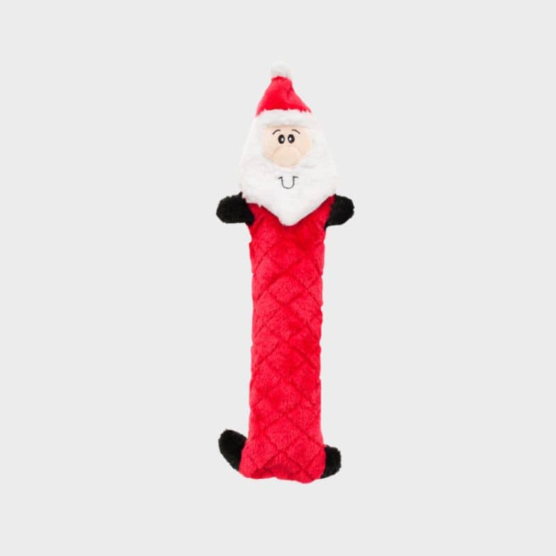 Jouet de Noel pour chien avec squeaker à secouer en forme de Père Noel * Zippypaws Jigglerz Santa 
