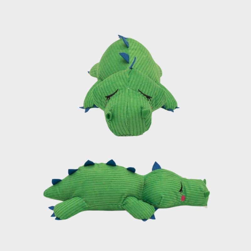 jouet silencieux pour chien peluche sans pouic en forme de crocodile snooziez shhhqueaker crocodile Zippypaws