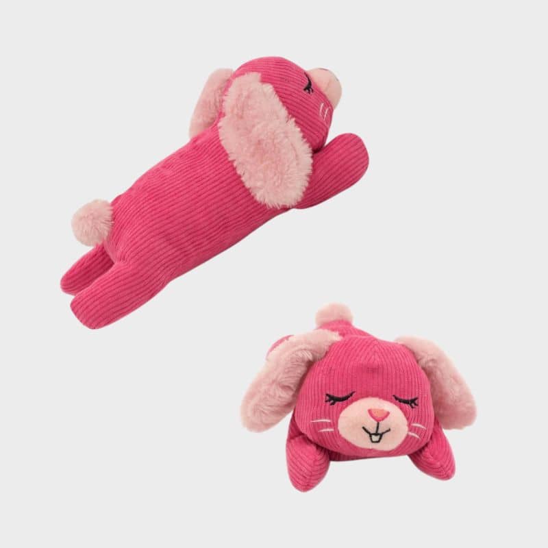 jouet silencieux pour chien peluche sans pouic en forme de lapin snooziez shhhqueaker bunny Zippypaws