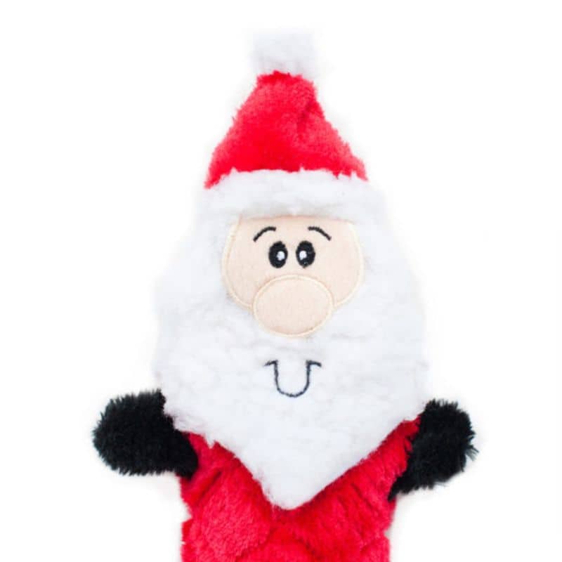 Jouet de Noel pour chien avec squeaker à secouer en forme de Père Noel * Zippypaws Jigglerz Santa 
