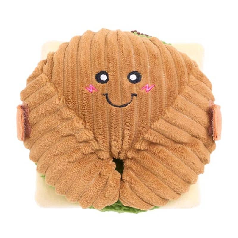 jeu de fouille pour occuper son chien en forme de croissant Zippypaws : cachez des friandises dans chaque partie du jouet Snufflerz Stack Breakfast Sandwich