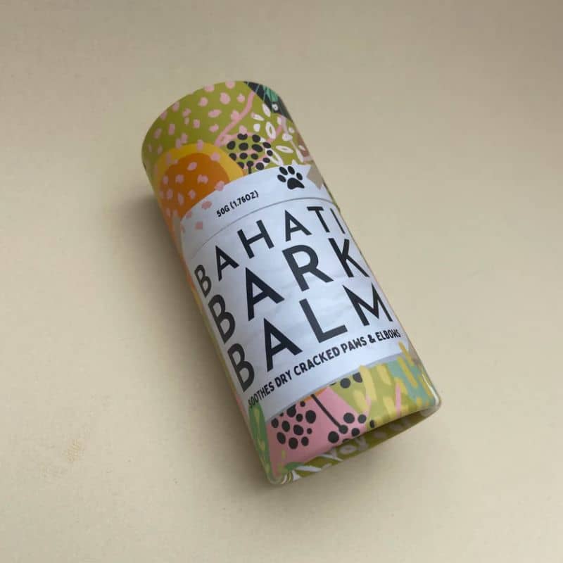 stick naturel hydratant et nourrissant pour la truffe et les coussinets pour chien BARK BALM de Bahati