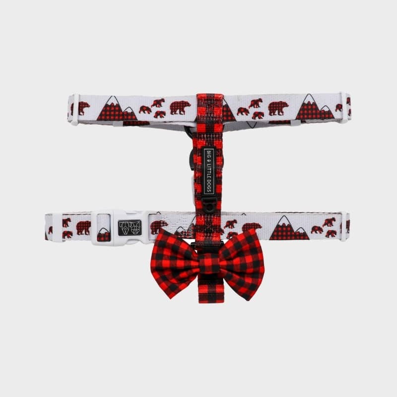 harnais strap pour chien Big & Little Dogs tartan, montagne et ours