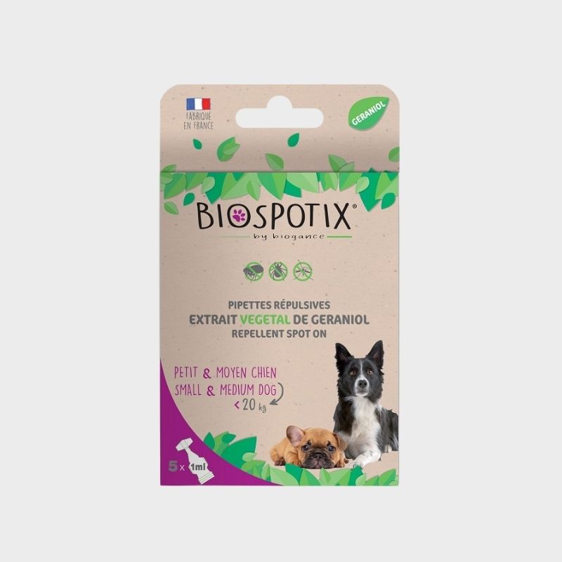 pipette anti puce et tique pour petit chien biospotix pour chien 