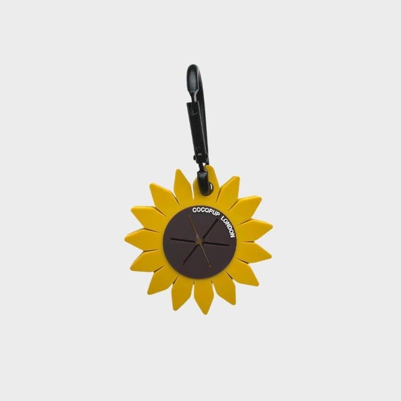 Accroche sac à crotte pour chien en forme de fleur tournesol