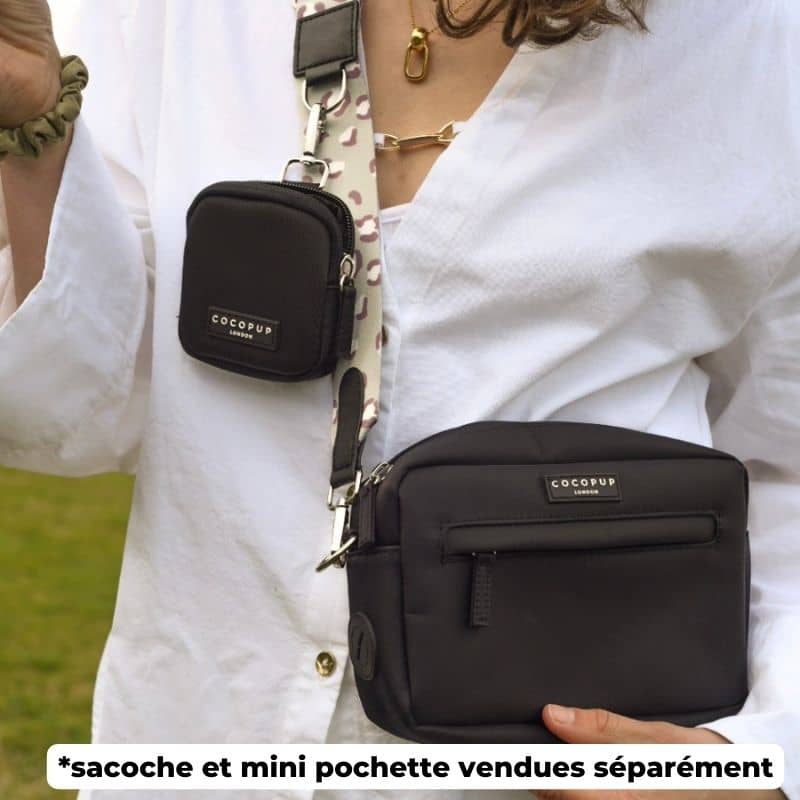 Sacoche - Bag strap léopard sauge