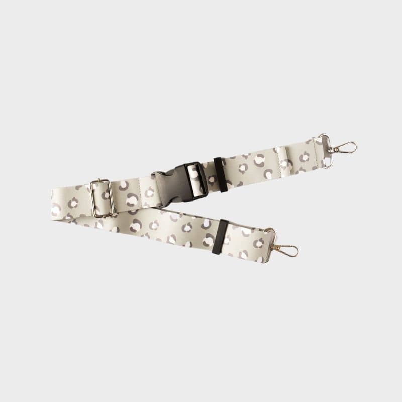 Sangle ceinture banane motif léopard sauge