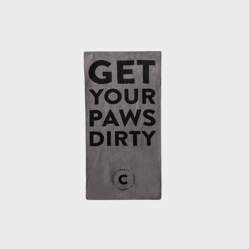 serviette grise en microfibre pour chien Collar of Sweden