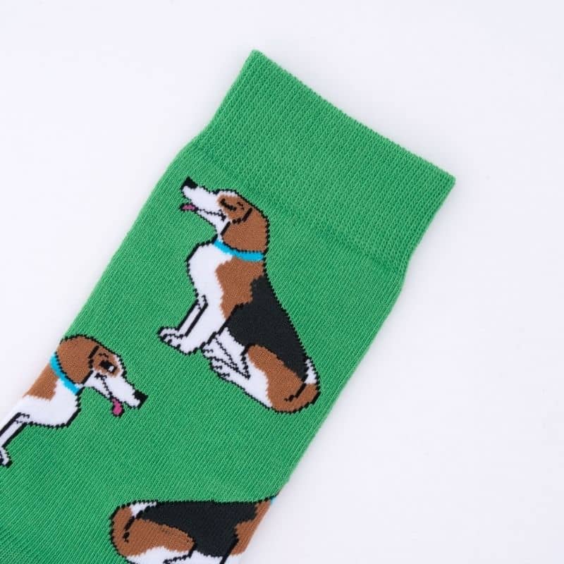 coucou suzette chaussette unisexe a motif beagle en coton mignonne