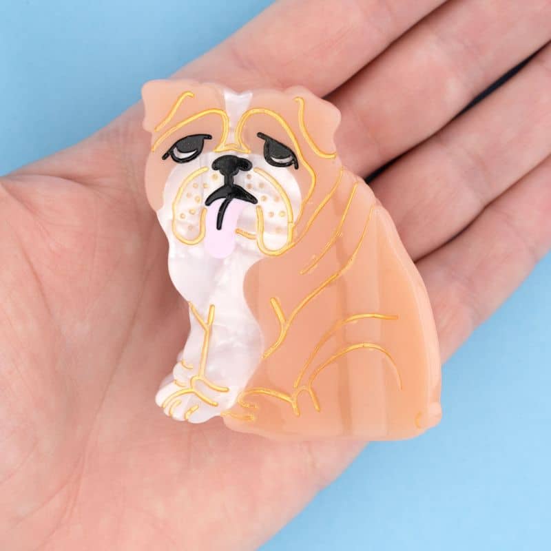 PINCE À CHEVEUX COUCOU SUZETTE BOULEDOGUE ANGLAIS – THE WOUF