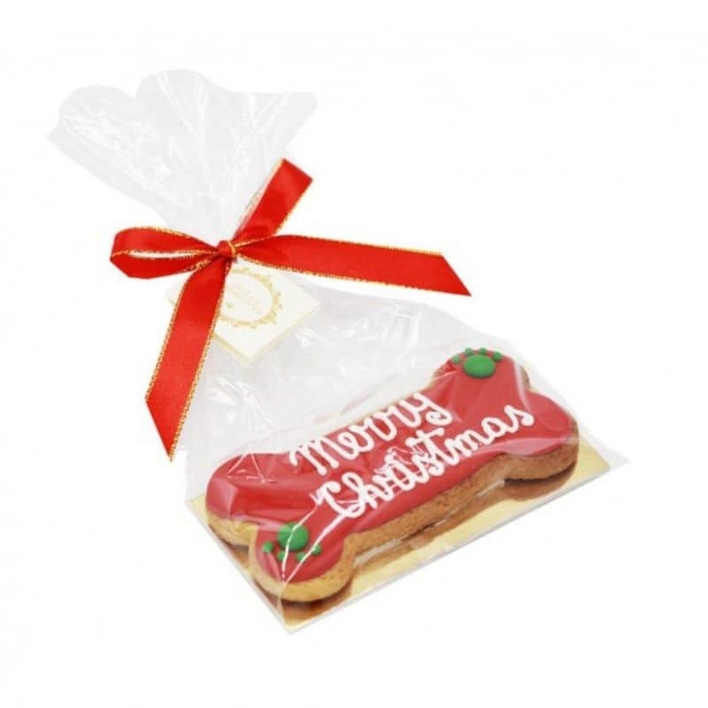 gâteau de Noël en forme d'os pour chien Joyeux Noël