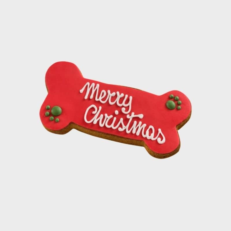 gâteau de Noël en forme d'os pour chien Dolcimpronte Merry Christmas