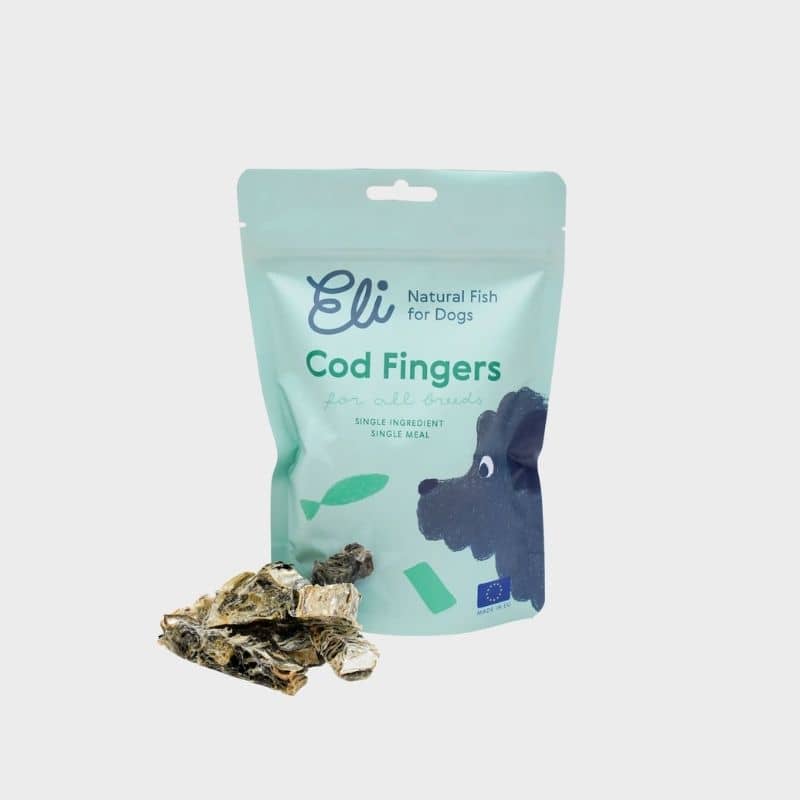friandises naturelles pour chien au poisson de la marque ELI - Cod fingers stick de morue 