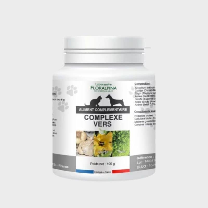 poudre complexe vers Floralpina - vermifuge naturel pour chien et chat 