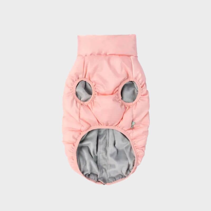 Doudoune pour chien rose satin