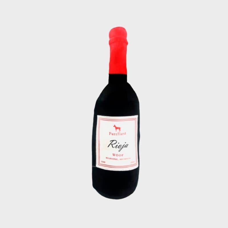 PELUCHE POUR CHIEN - BOUTEILLE DE VIN ROUGE FUZZYARD