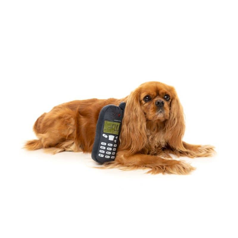 jouet peluche retro pour chien Fuzzyard en forme de téléphone portable 3310 avec jeu snake