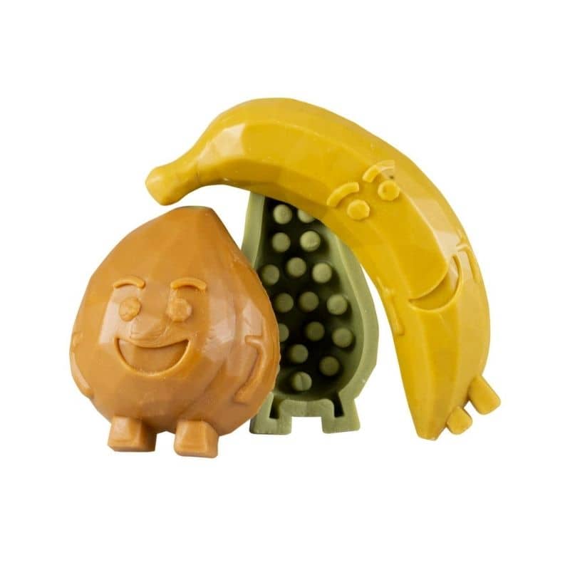 sachet de 18 friandises dentaires vegan à mâcher en forme de fruit "Fruity friends" Garden Bites 