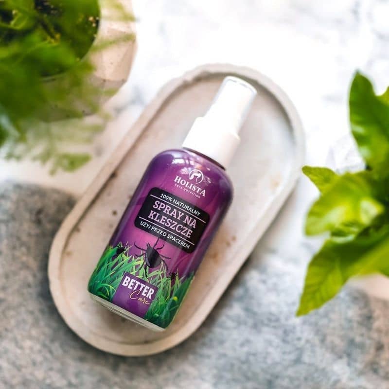Spray de la marque Holista contre les tiques et puces - 100% naturel