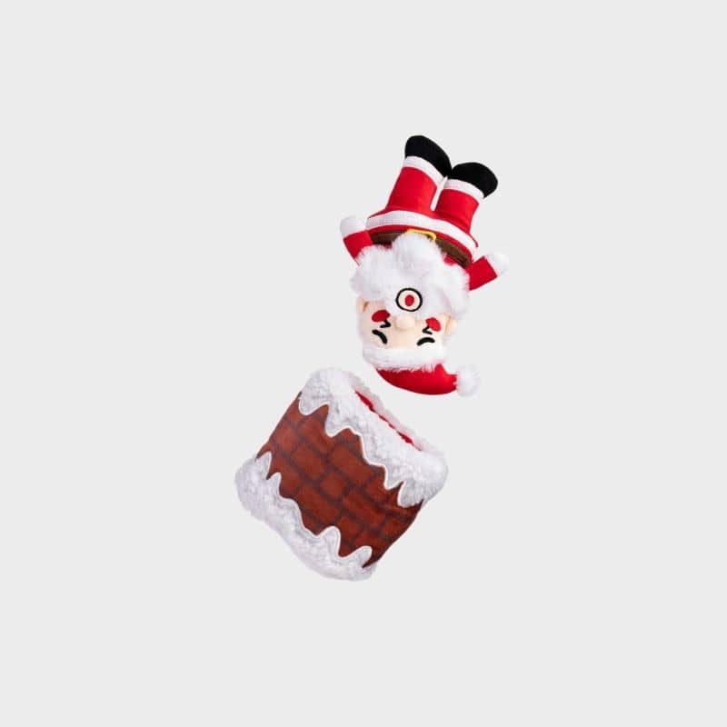 jeu d'occupation intéreactif peluche 2 en 1 pour chien Silver  pere noel et cheminée