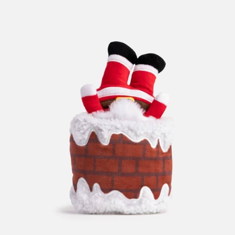 jeu d'occupation intéreactif peluche 2 en 1 pour chien Silver pere noel et cheminée