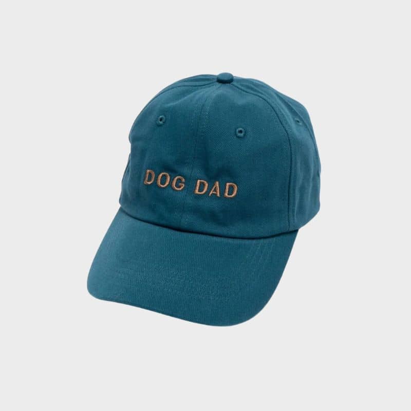 Casquette brodé dog dad en bleu