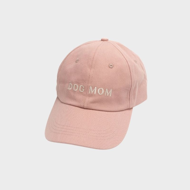 Casquette Dog mom en rose brodé