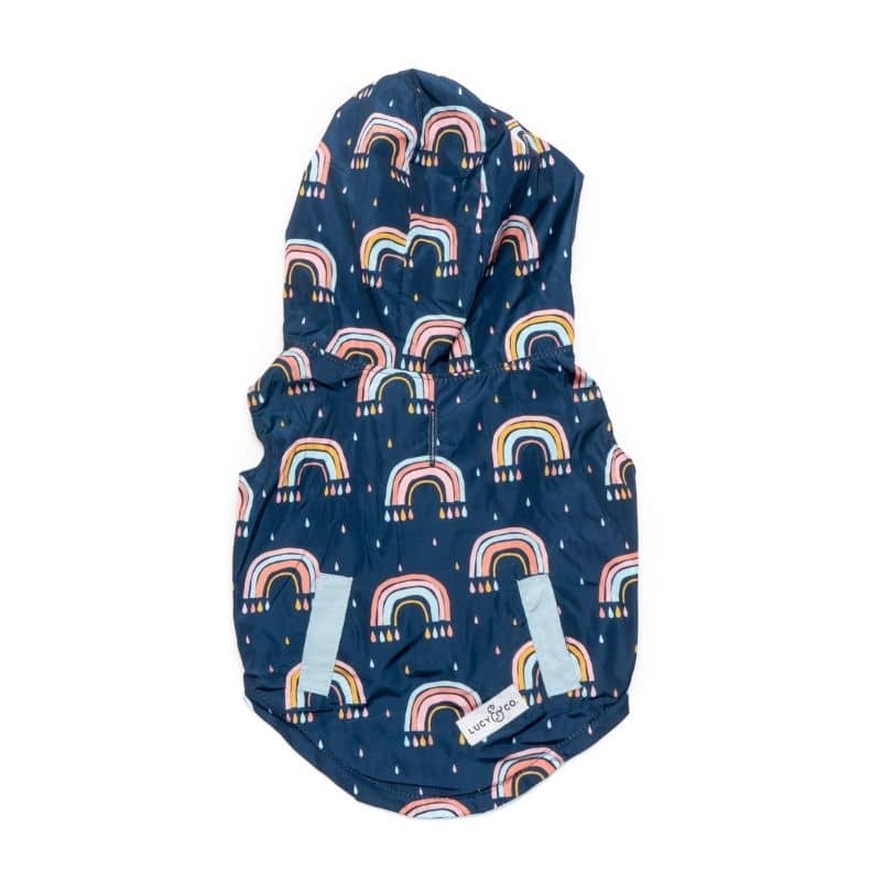 IMPERMÉABLE POUR CHIEN RÉVERSIBLE - ARC-EN-CIEL & BLEU CIEL 🌈