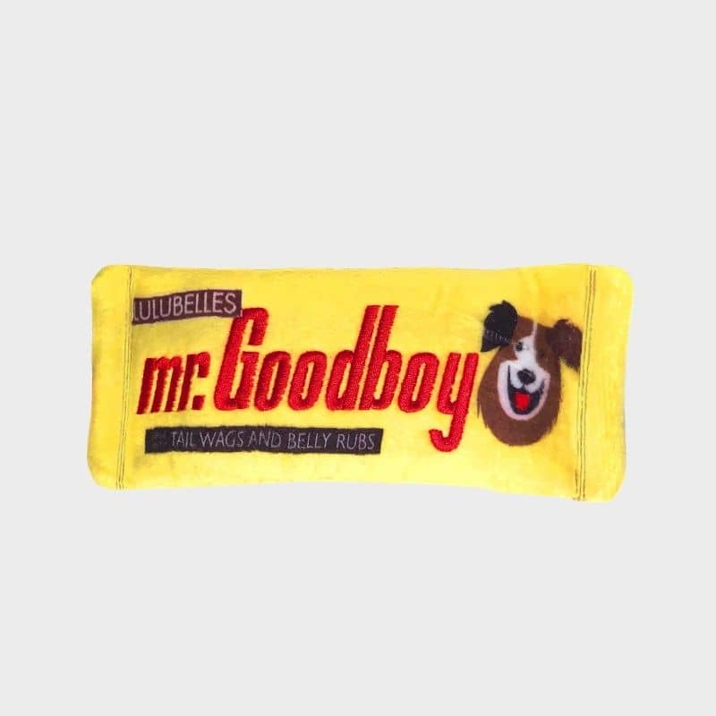 jouet pour chien Mr Goodboy en forme de paquet gâteau Lulubelles