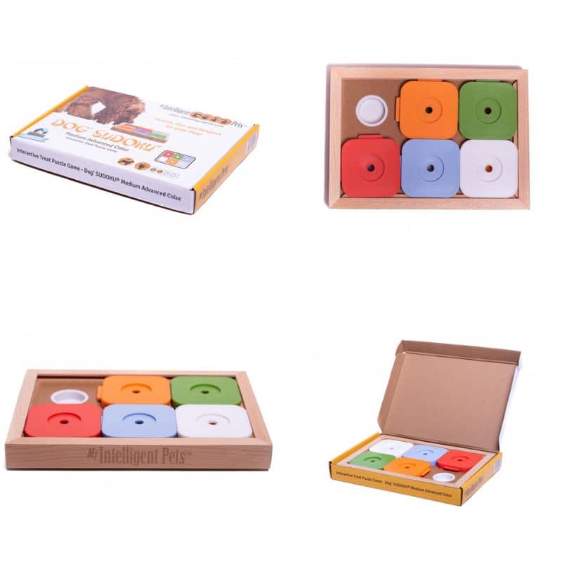 jeu d'intelligence et d'occupation pour chien puzzle Sudoku medium advanced - niveau moyen coloré My Intelligent Pets 