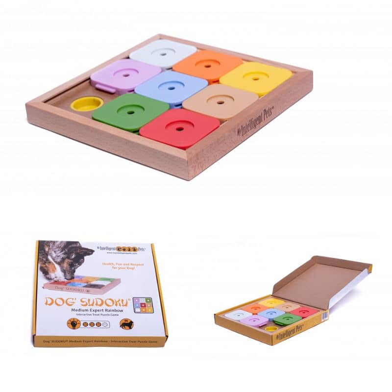 jeu d'intelligence et d'occupation pour chien puzzle Sudoku medium expert - niveau difficile coloré My Intelligent Pets 