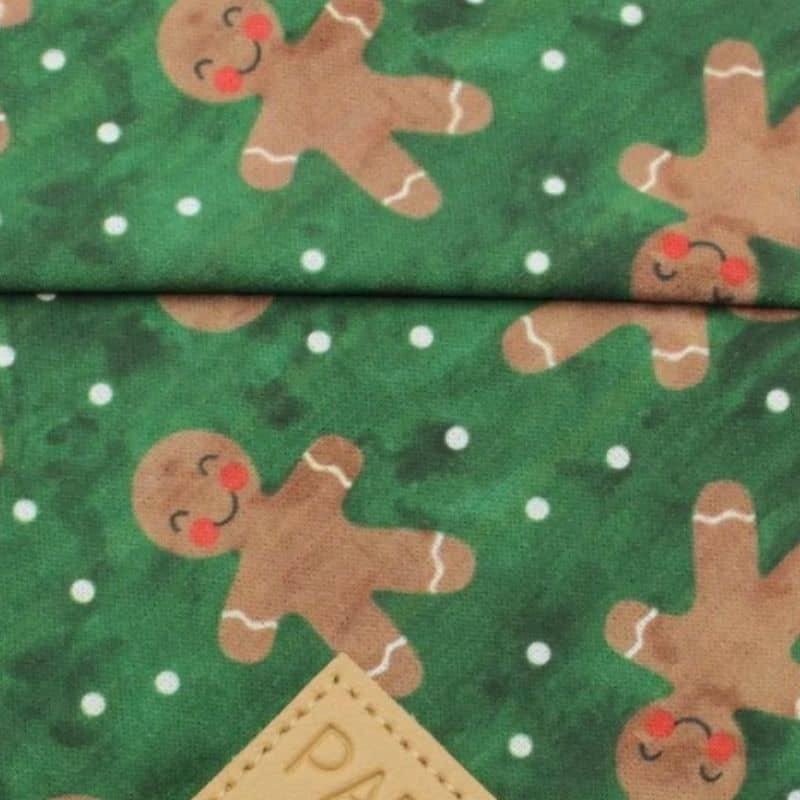 bandana pour chien “gingerbread vert” noël de la marque Pablo & Co 