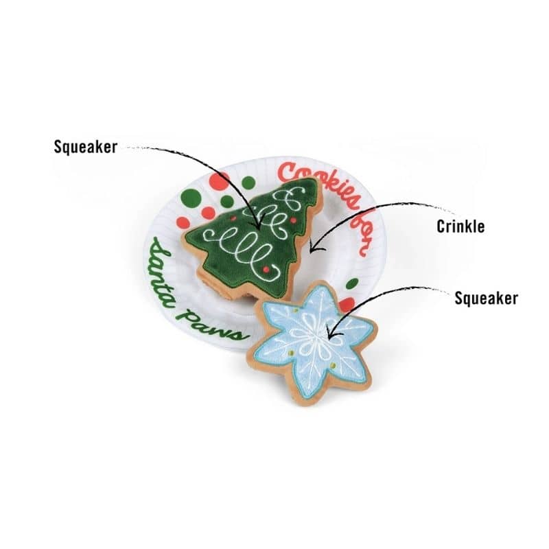 jouet de Noel pour chien instagram en forme d'assiette de cookies PLAY