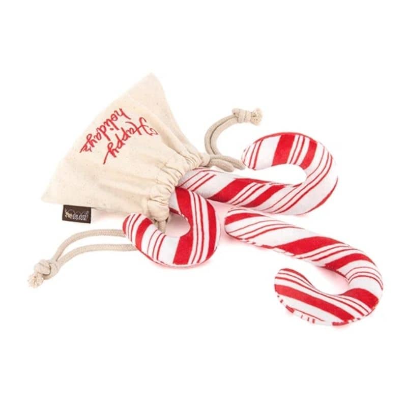 jouet de Noël pour chien "Cheerful Candy Canes" sucre d'orge