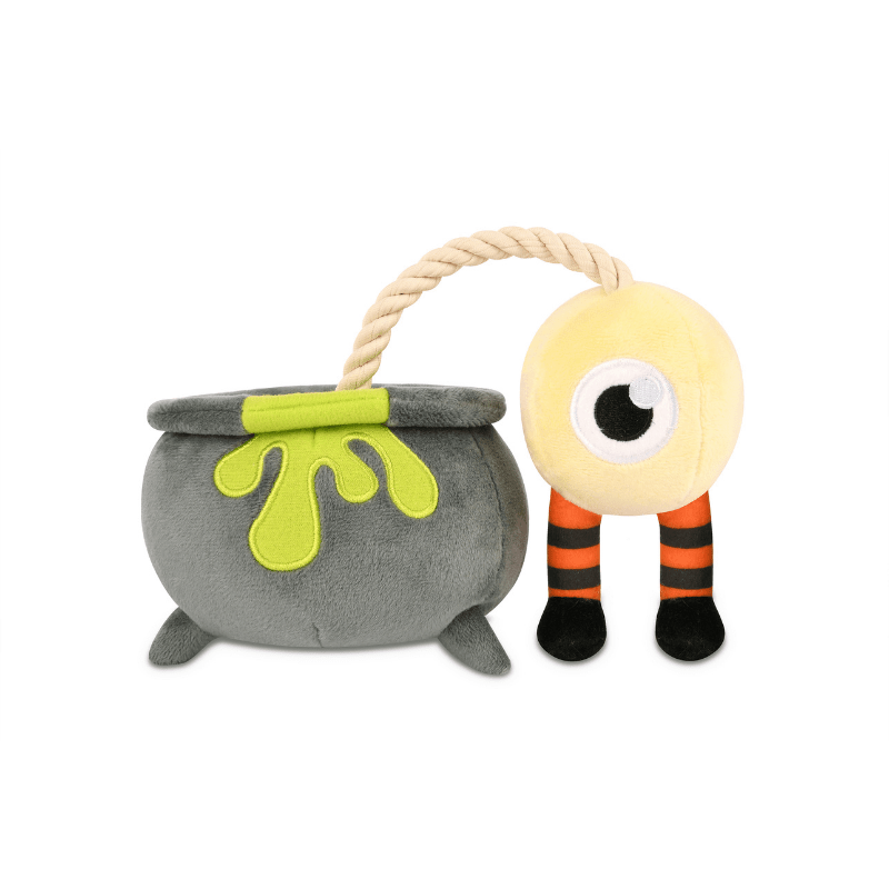 jouet interactif pour chien halloween en forme de chaudron magique