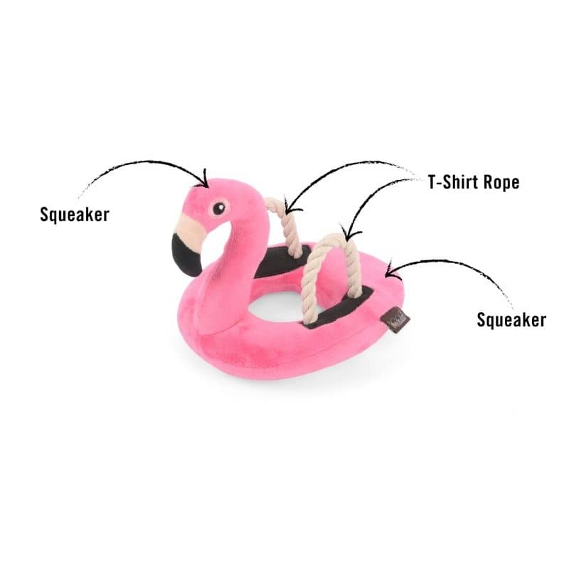 jouet pour chien interactif flamant rose P.L.A.Y.