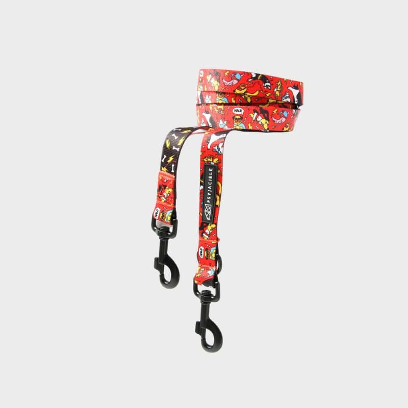 Laisse multipositions pour chien Psyjaciele - Chien super-héros