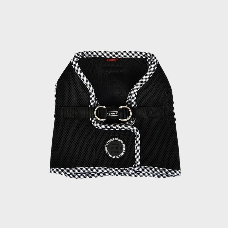 HARNAIS VESTE POUR CHIEN ET CHAT - NOIR BORDURE VICHY