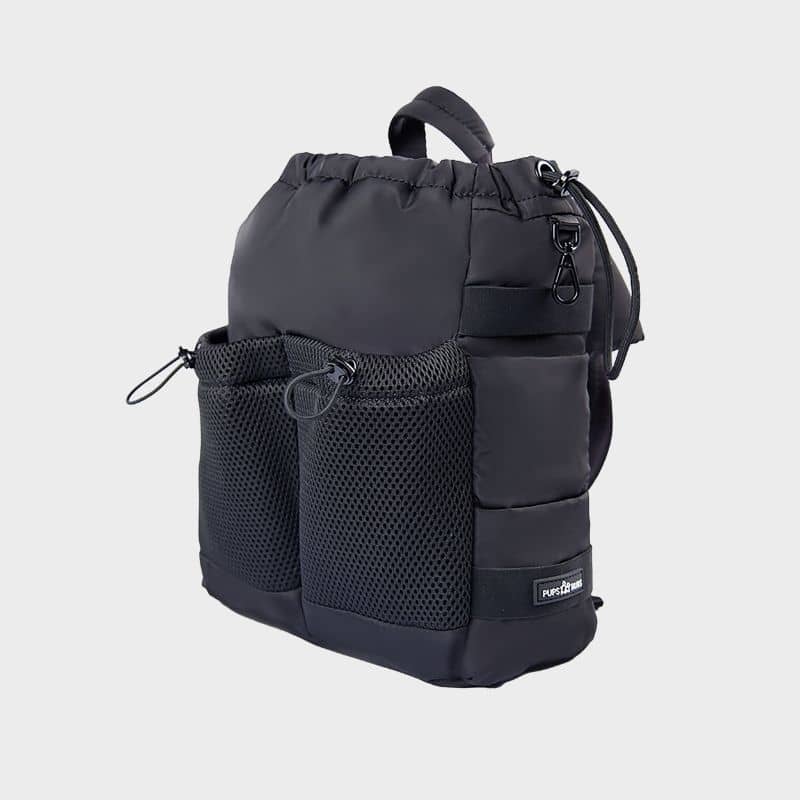 sac de balade avec de nombreux rangements Everyday Dog Walking bag en noir Pups & Bubs