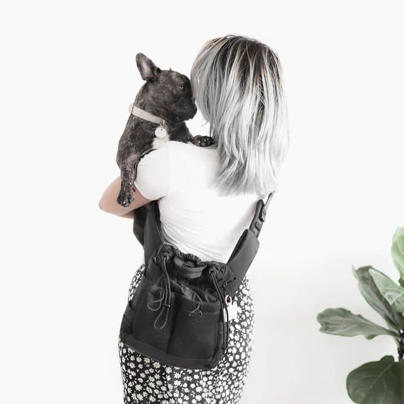 sac de balade avec de nombreux rangements Everyday Dog Walking bag en noir Pups & Bubs