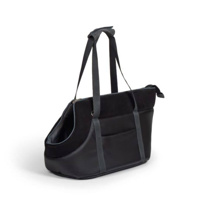 Sac de transport pour chien ou chat élégant noir
