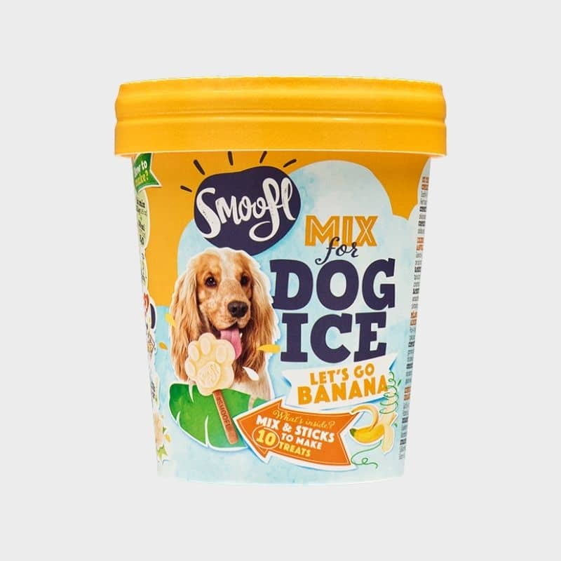 préparation à la banane 🍌 Smoofl vous permettra de réaliser des glaces pour votre chien