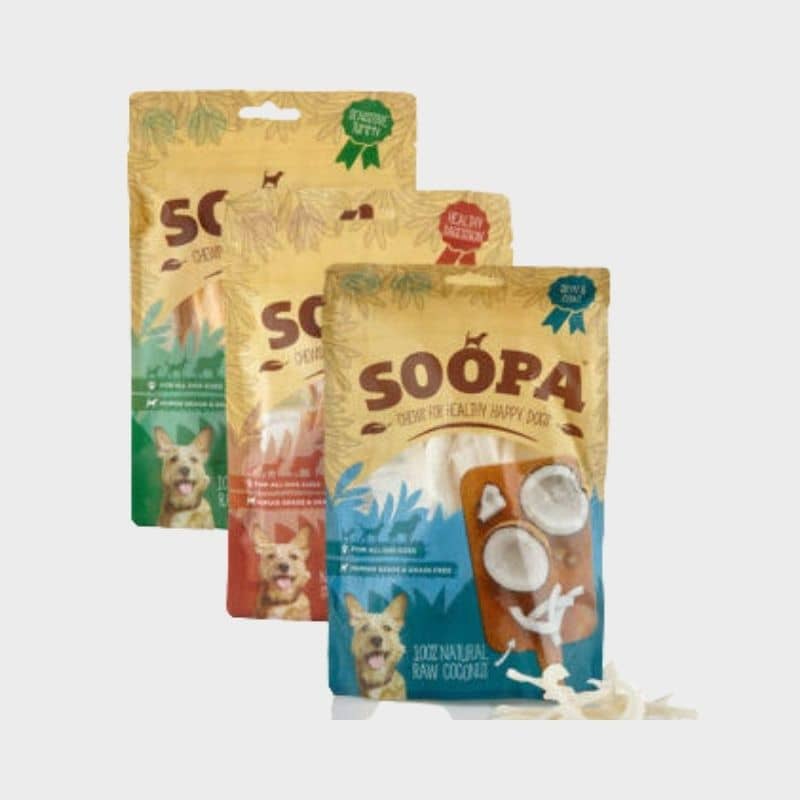 friandises 100% naturelles à base de noix de coco séchée de Soopa