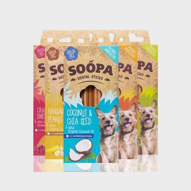 bâtonnets dentaires à mâcher à la carotte et citrouille de Soopa