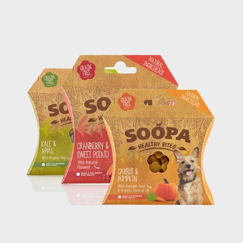 friandises d’éducation pour chien à la patate douce et canneberge de Soopa