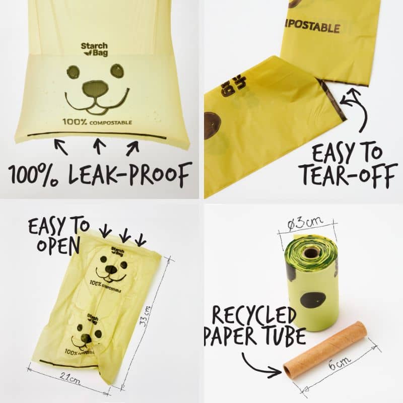 💩 BOITE DE ROULEAUX DE SACS À DÉJECTIONS BIODÉGRADABLES (120