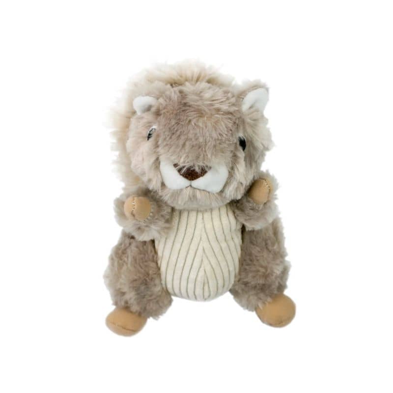 jouet interactif pour chien Tall Tails peluche en forme d'écureuil qui remue la queue lorsque l'on appuie sur le couineur