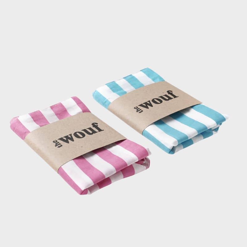 Bandana pour chien rayures rose The Wouf