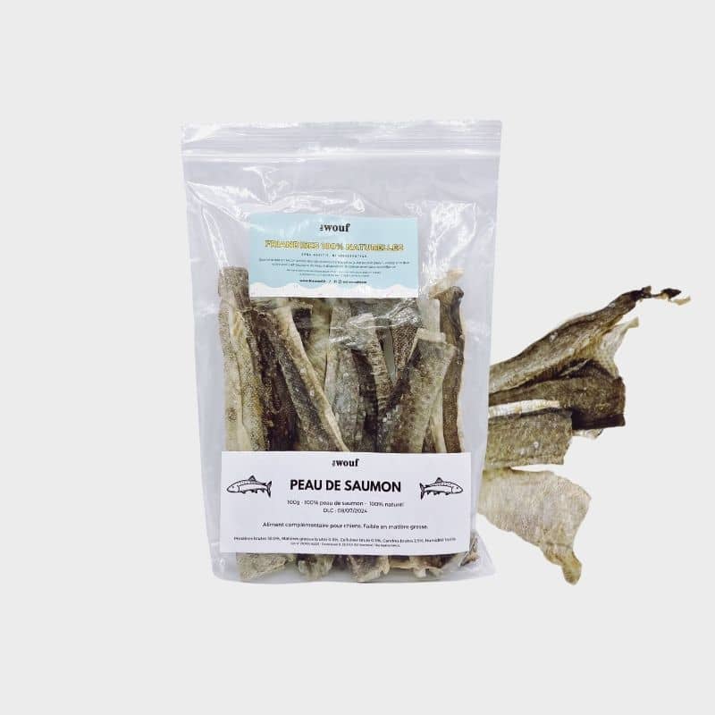 friandises pour chien - peaux de saumon